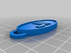 mis personalizado llavero oval llaveros 3d print model - Mito3D