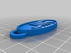 mis personalizado llavero oval llaveros 3d print model - Mito3D