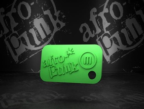 afro-punk keychain other 3d print model - Mito3D