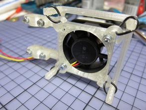 silencieux 40 mm ventilateur 3d positionnable par exemple des rampes prusa mendel de l'imprimante pièces le bruit 3d print model - Mito3D