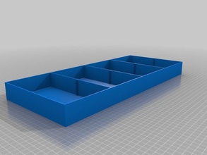 my customized parametric compartment box removable dividers containers 3d print model - Mito3D