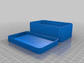mon personnalisée du couvercle de la boîte, éventuellement, des coins arrondis organisation 3d print model - Mito3D