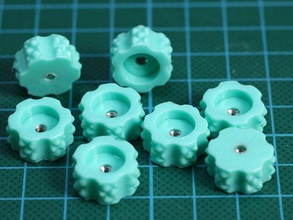 more leveling knobs 3d printer parts customizer knurl openscad parametric 3d print model - Mito3D