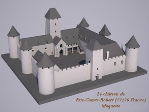 le chateau brie-comte-robert 77170 Fransa binalar yapılar mimarlık avc brie comte robert kale Ortaçağ 3d print model - Mito3D