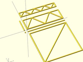 parametric truss other 3d experiment openscad 3d print model - Mito3D