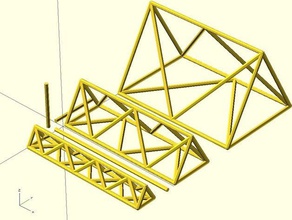 parametrik uzay kafes diğer 3d deney model openscad trusswork 3d print model - Mito3D