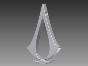 assassins creed colgante la joyería aretes collar 3d print model - Mito3D