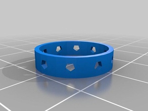 paramétrico anillo de agujeros anillos 3d print model - Mito3D