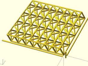 parametric space truss platform other openscad 3d print model - Mito3D