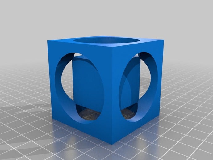 impossível cubo dentro do de teste da impressora 3d impressão testes 3dcr a calibração o 3D print model - Mito3D