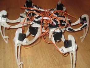 yazdırılabilir altı ayaklı diğer robot özellikli mobil printbot örümcek 3d print model - Mito3D