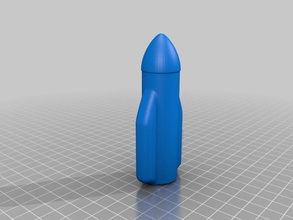 plastic rocket ice lolly other 3d cylindrical fablab fab lab ultimaker useless 3d print model - Mito3D