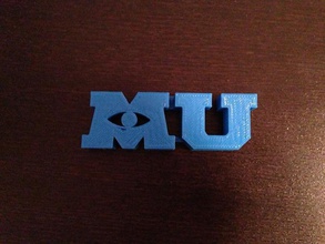 monsters university logo models 3d print model - Mito3D