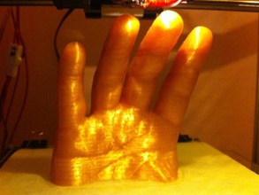 falar da mão de base plana pessoas dedos 3d print model - Mito3D