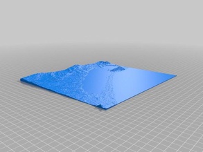 bacia do thau modelos openscad srtm o terreno topográfico 3d print model - Mito3D