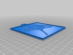 il mio personalizzato ginkgo 2d arte 3d print model - Mito3D