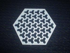 réseau hexagonal 2 d'autres 3d art openscad paramétrique pla reprap 3d print model - Mito3D
