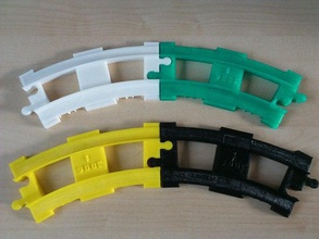 duplo compatible curva de tren raíles la vía construcción juguetes 3d print model - Mito3D