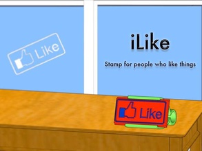 ilike stamp people like things office faceboo facebook thinkgs whatakuai 3d print model - Mito3D