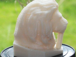 testa di leone altri animale arte in vetrina mendel scultura 3d print model - Mito3D