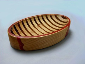 cherry wood bowl decor shell cherrywood fangschaltung featured heart holz heartholz 3d print model - Mito3D