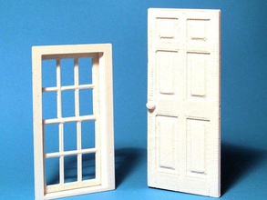 window door 124 scale model furniture 1to24scale toscale 3d print model - Mito3D