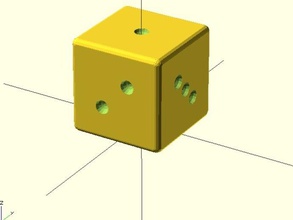 arrondie cube texte pips dé personnalisables customizer 3d print model - Mito3D