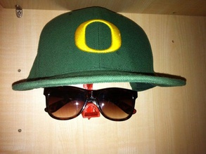 metade chapéu, óculos de sol invisível prateleira moda 3d print model - Mito3D