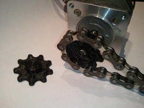 9-pin sprocket bicycle chain other featured part stepper 3d print model - Mito3D