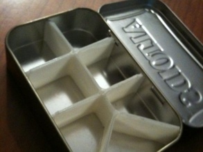 7 segment divider altoids tin daily pill container containers box medications week mints 3d print model - Mito3D