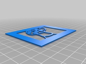 shroom-heart stencil added support tools customized 3d print model - Mito3D