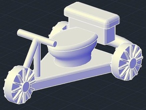toilet racer pendant other 3d print model - Mito3D