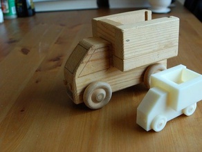 juguete camión de entrega los juguetes juegos 3d el día padres sketchup vehículo ruedas 3d print model - Mito3D
