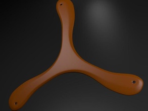 tri-lâmina boomerang esporte ao ar livre 3d print model - Mito3D