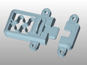 simple sprung bolt diy catch door hardware latch spring staple 3d print model - Mito3D
