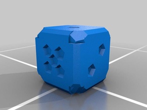 blue die dice customized 3d print model - Mito3D