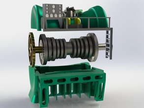 toy steam turbine high detail playsets 3d print model - Mito3D