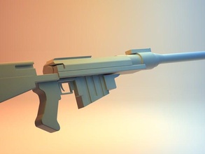anti material rifle beweglichen Teile Requisiten anti-materiel Feuerwaffe sniper sniper-Gewehr Waffe 3d print model - Mito3D