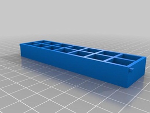 pill box 2 rows 15x15x12 containers customized 3d print model - Mito3D