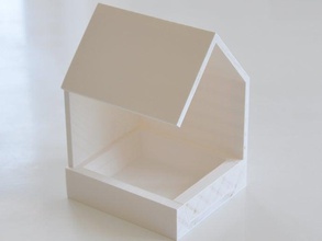 bird canteen outdoor garden birdhouse 3d print model - Mito3D