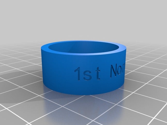 1 de norwich woggle los anillos personalizado 3D print model - Mito3D