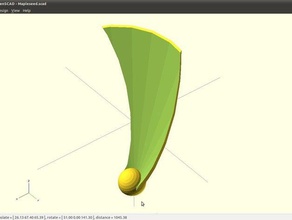 free fallingmapleseed model other openscad 3d print model - Mito3D