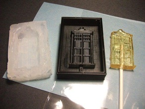 tardis sucette moule d'autres des bonbons médecin le meunier sucre doux 3d la boîte en vedette cuisine silicone sketchup 3d print model - Mito3D