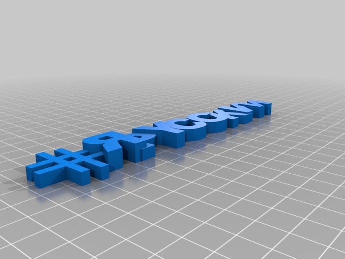 hash-tag logo segno i segni loghi russha 3D print model - Mito3D