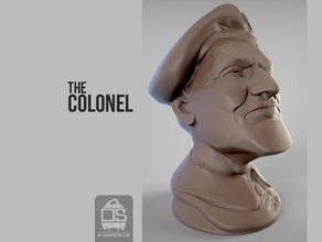 coronel esculturas o personagem a cabeça militar ola escultor sundberg zbrush 3d print model - Mito3D