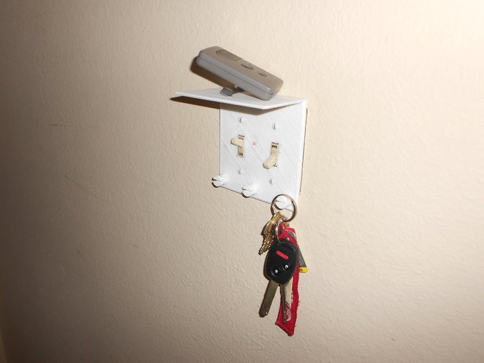 light switch cover key holder household 3D print model - Mito3D