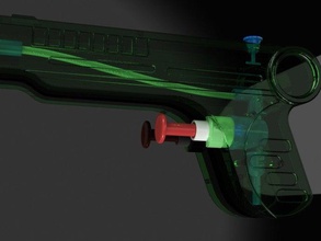 squirt gun mechanisch ist Spielzeug 3d print model - Mito3D
