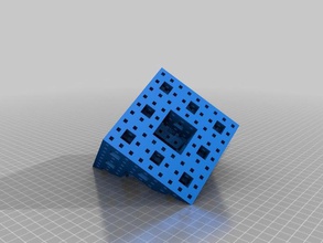Diagonal geschnittene 3-level-menger-Schwamm math fractal 3d print model - Mito3D