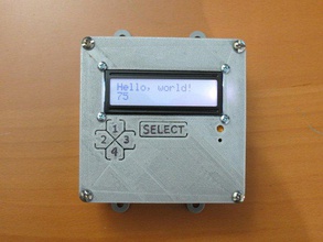arduino lcd button faceplate electronics adafruit i2c shield 3d print model - Mito3D