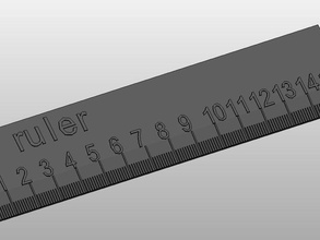 customizable ruler office customizer openscad writescad 3d print model - Mito3D